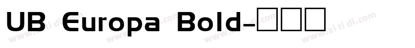 UB Europa Bold字体转换